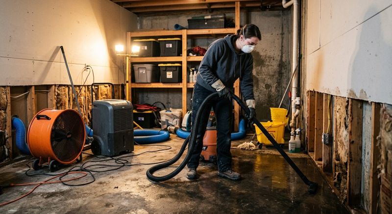 Basement Water Mitigation in Santa Rosa, CA