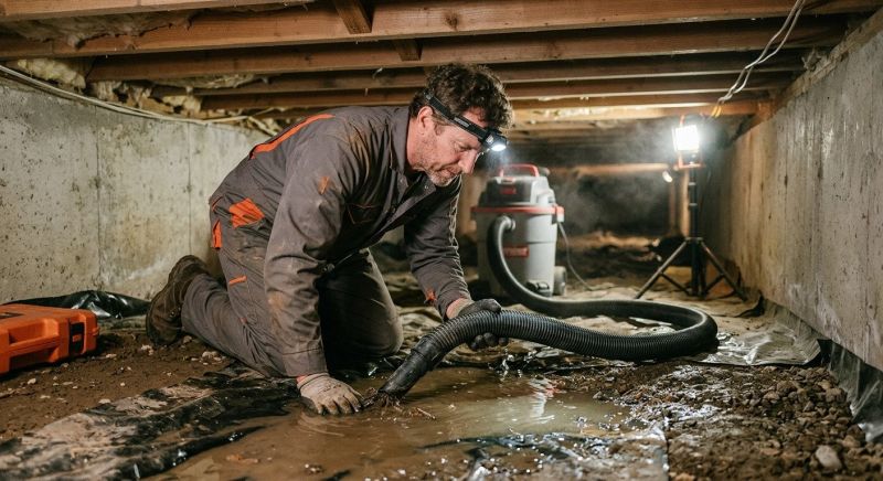 Crawlspace Water Cleanup in Santa Rosa, CA