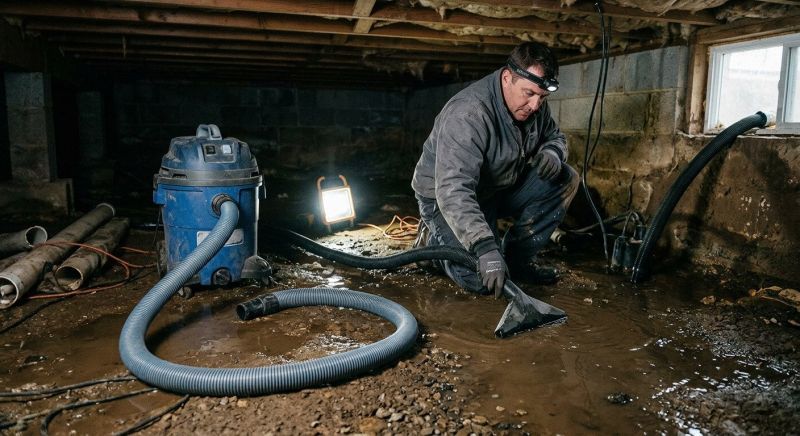 Crawlspace Water Cleanup in Santa Rosa, CA